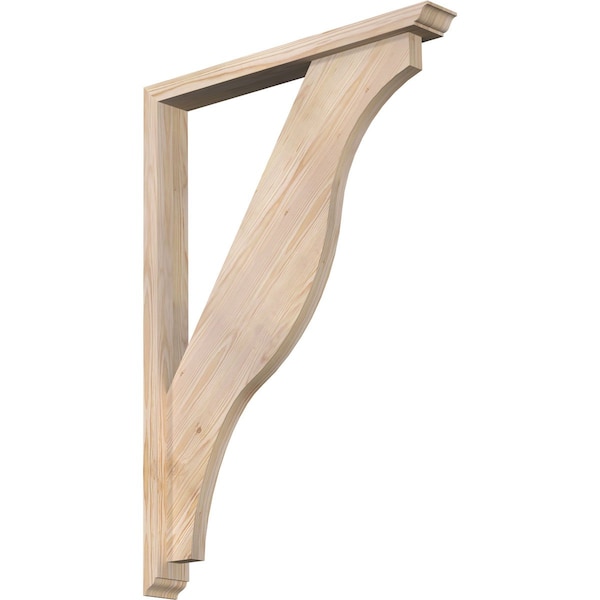 Ekena Millwork Funston Traditional Smooth Bracket w/ Offset Brace, Douglas Fir, 3 1/2"W x 28"D x 40"H BKT0402X28X40FST01SDF - main